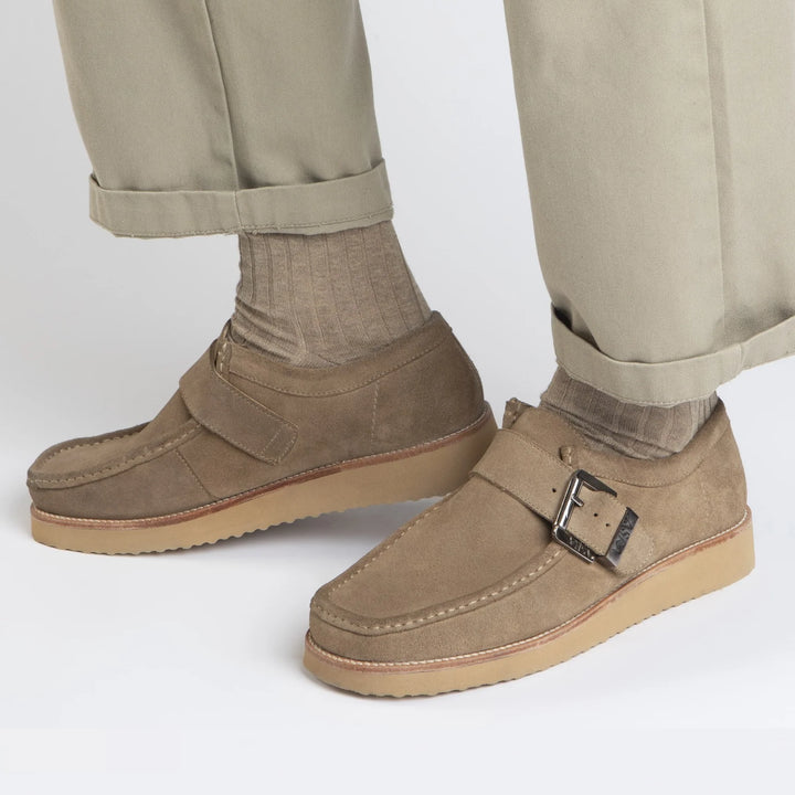 TOMMY SHOES Oatmeal Velour Leather