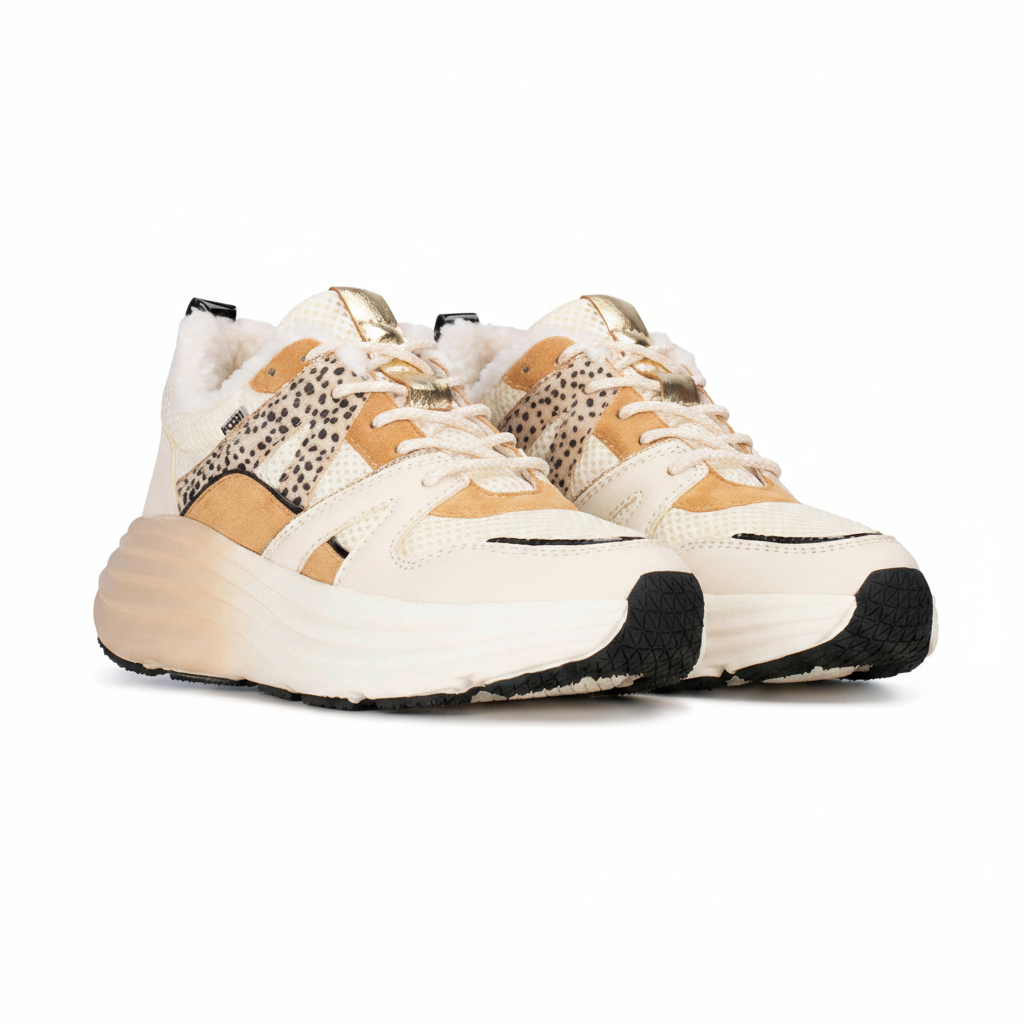 Wavy sneaker bej