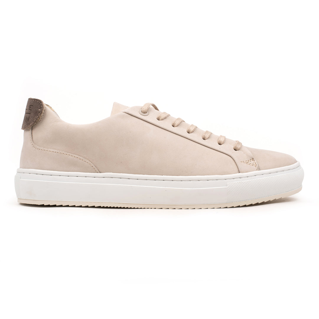 SORREN VELCRO LOW TOP Beige Leather Nubuck