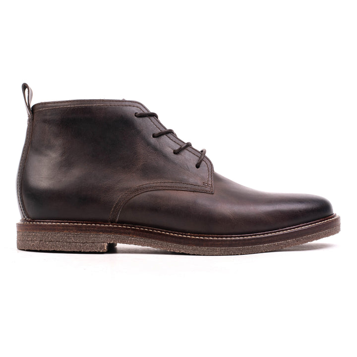 OSVALDO DERBY ANKLE Brown Leather Pull up