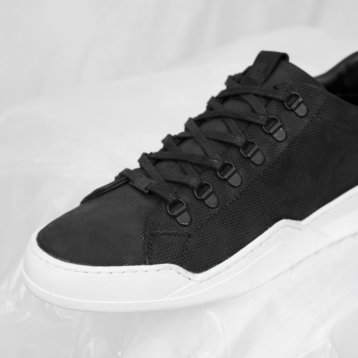 ALLIN HIKING GEO Black Embossed Leather