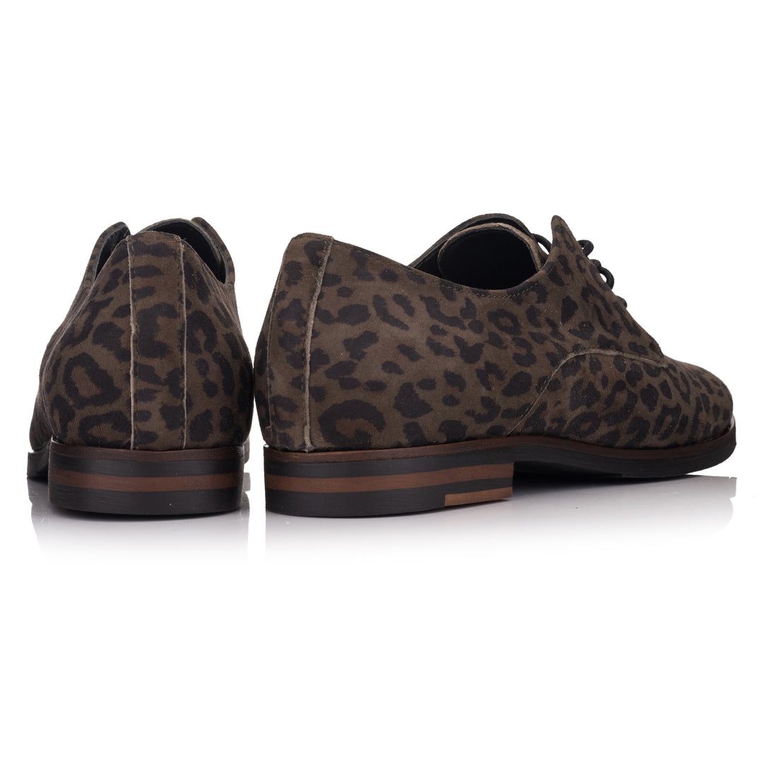 LIDIA GIBSON Olive Leather Leopard