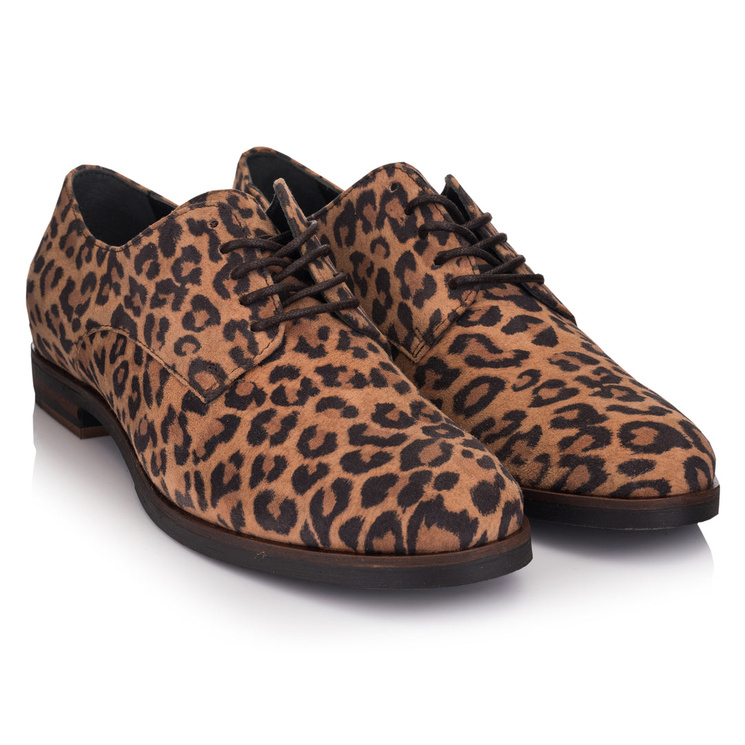 OMNIO Pantof Maro | Lidia Gibson Honey Leopard Suede Leather - f