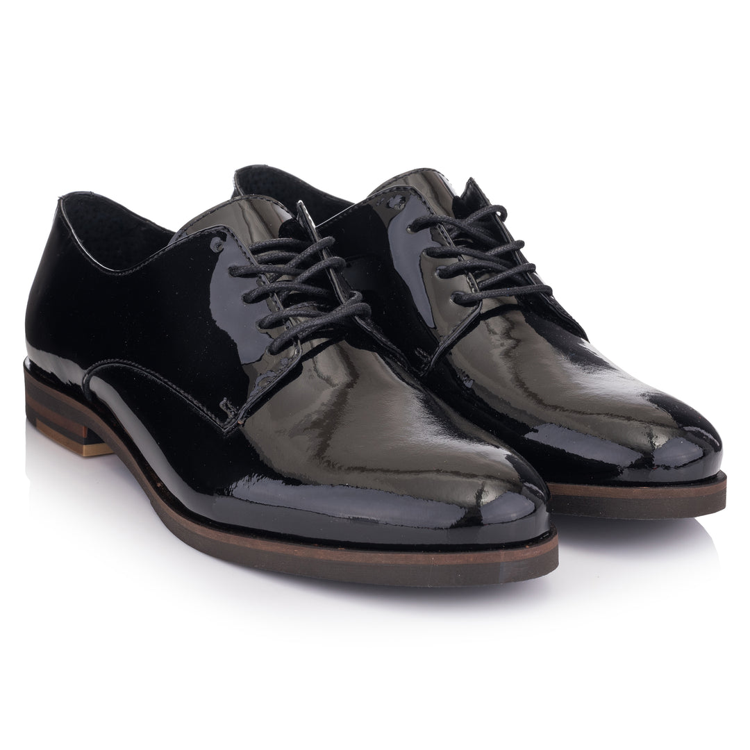 LIDIA GIBSON Black Leather Patent