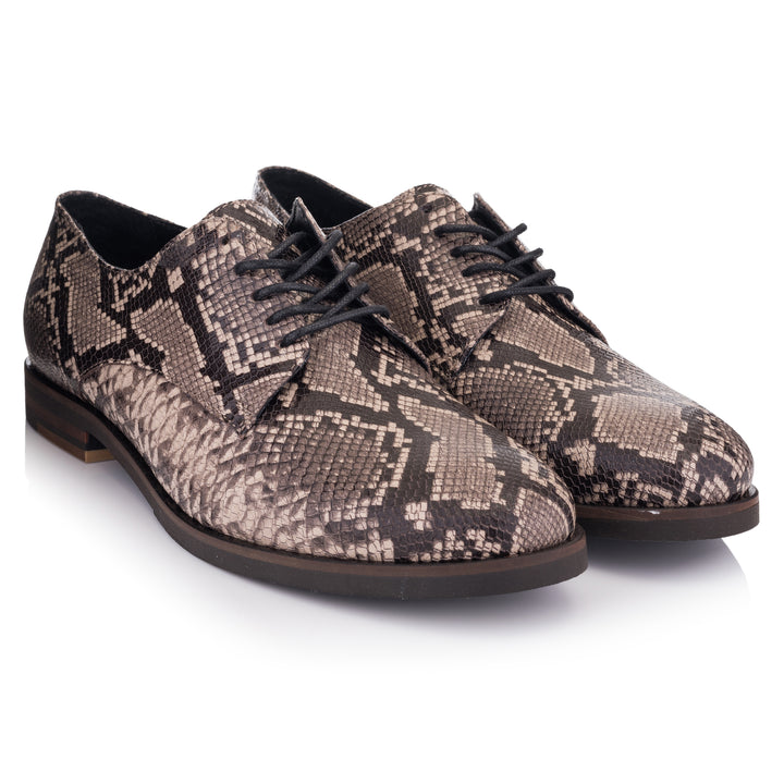 LIDIA GIBSON Lt.taupe Leather Snake