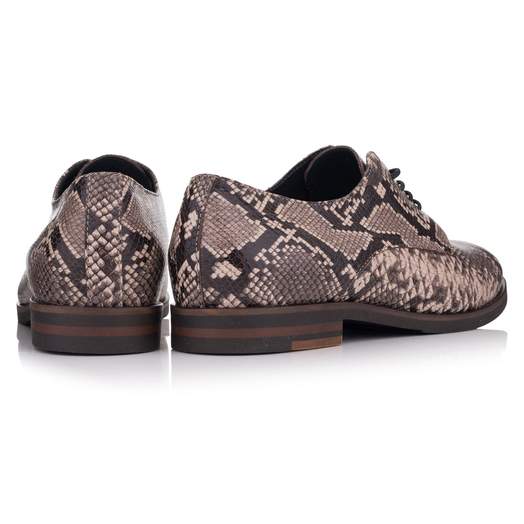 LIDIA GIBSON Lt.taupe Leather Snake
