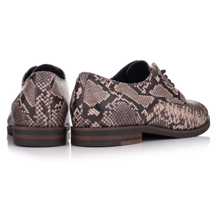 LIDIA GIBSON Lt.taupe Leather Snake