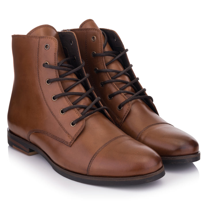 LIDIA BOOT Bruciatto Leather Plain