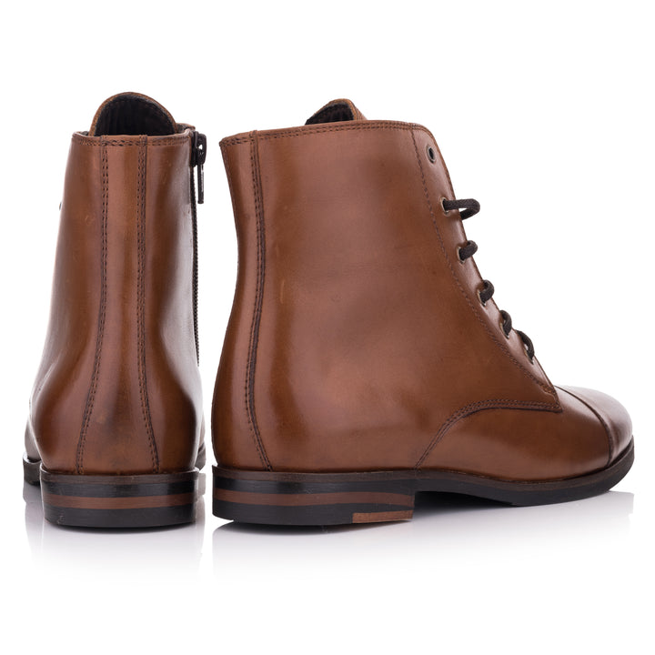 LIDIA BOOT Bruciatto Leather Plain