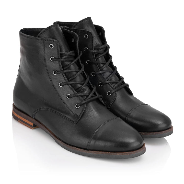 LIDIA BOOT Black Leather Plain