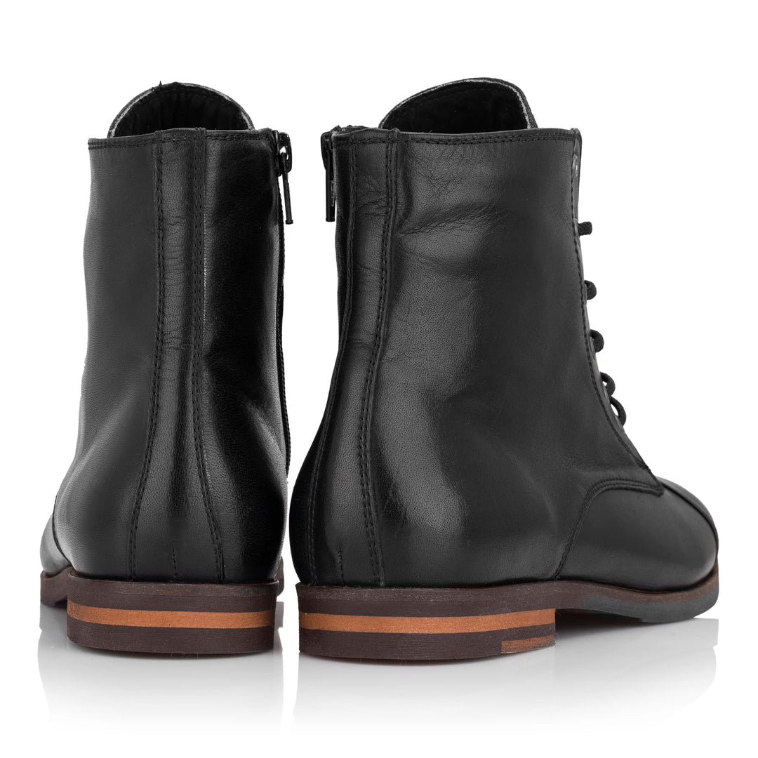 LIDIA BOOT Black Leather Plain