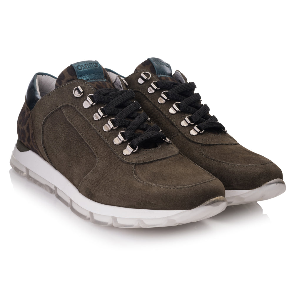 OMNIO Sneaker Olive | Carla Low Olive - Nubuck - f