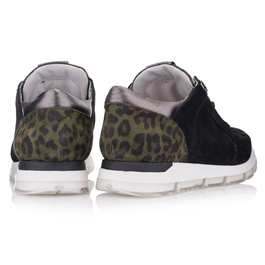 OMNIO Sneaker Negru | Carla Low Black - Nubuck - b