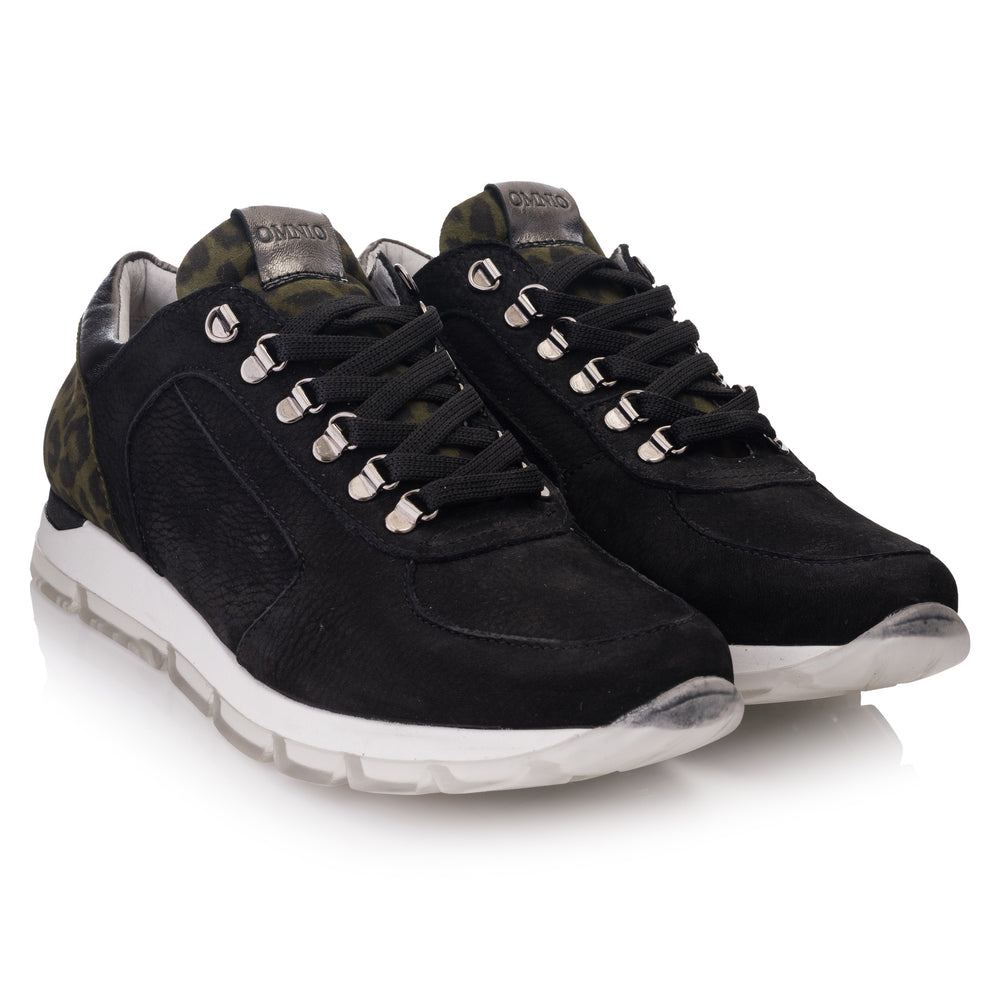 OMNIO Sneaker Negru | Carla Low Black - Nubuck - f