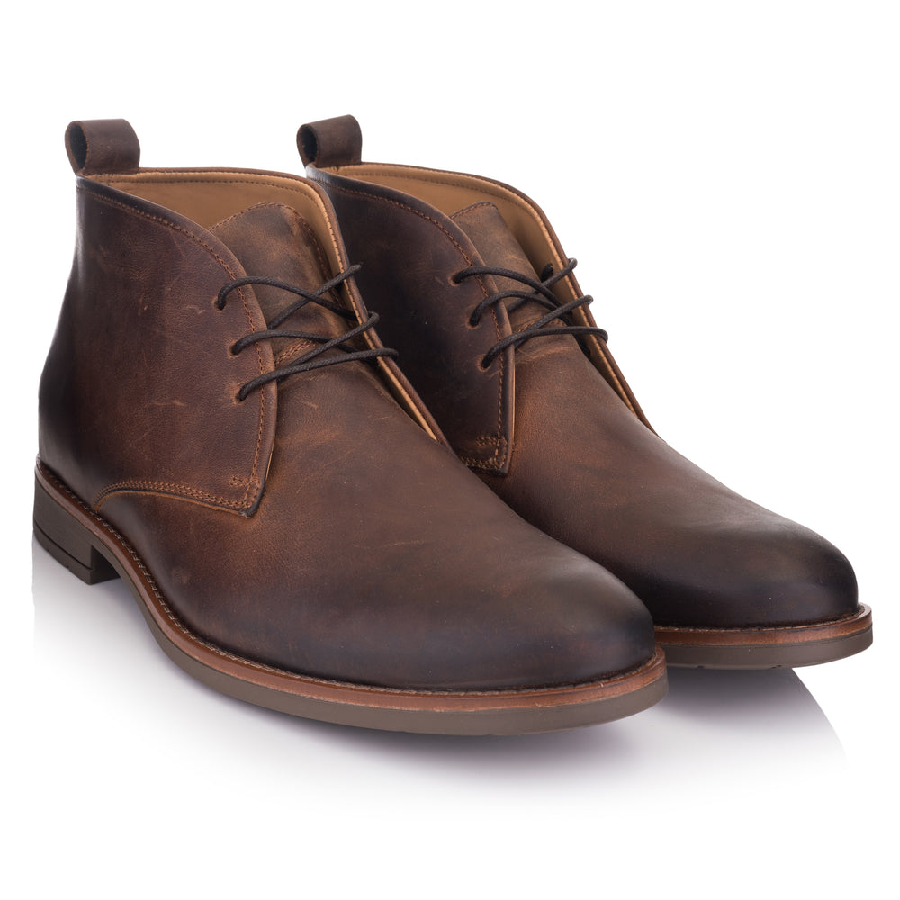 OMNIO Ghete Maro | Batavia Chukka 2 Cognac Leather Pull up-F