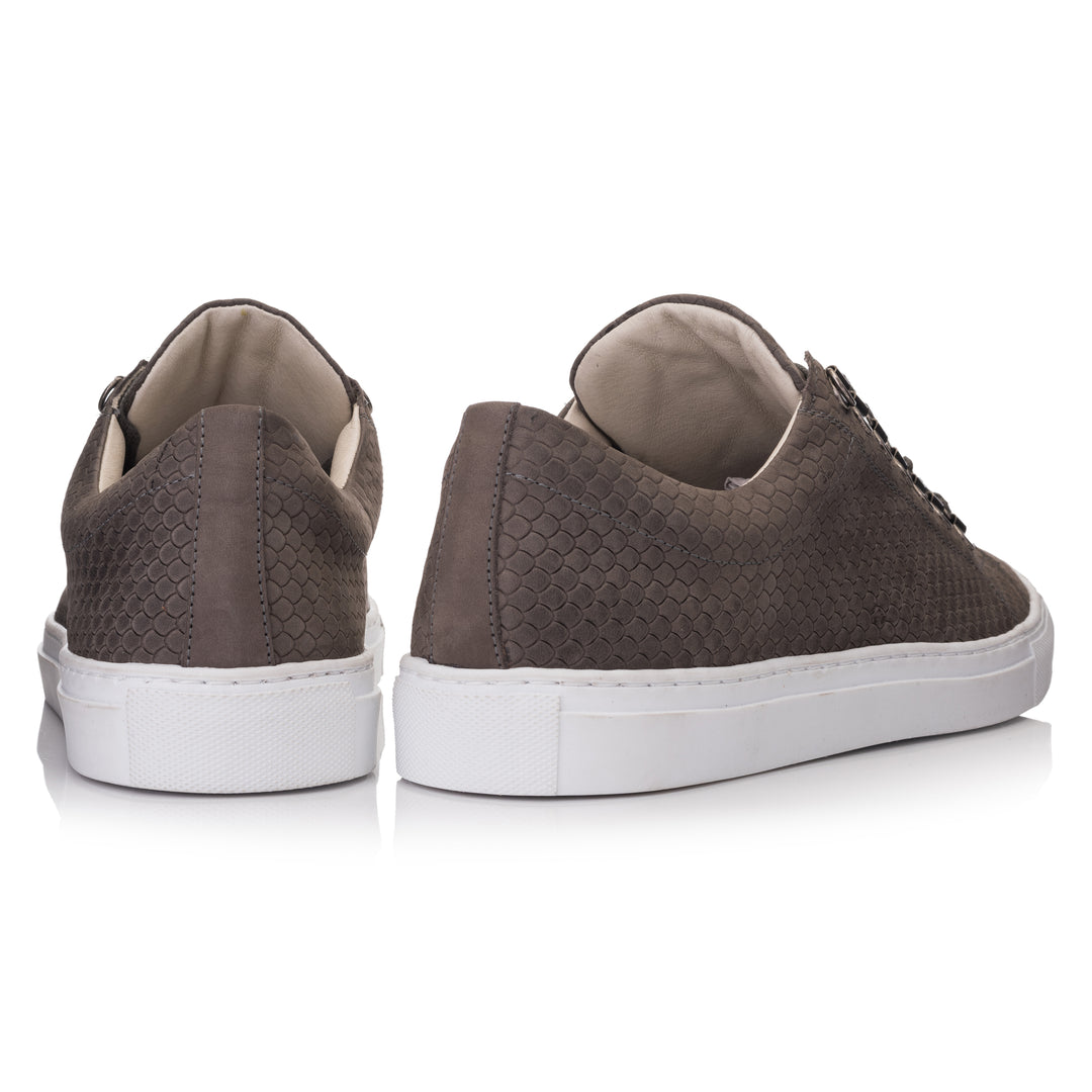 OMNIO Sneaker Gri | Velo Sneaker Eco Dragon Charcoal Embossed Leather - b