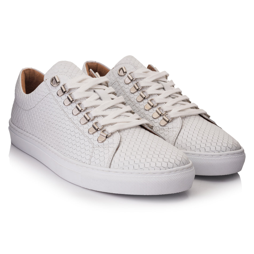 VELO SNEAKER ECO White Embossed Leather