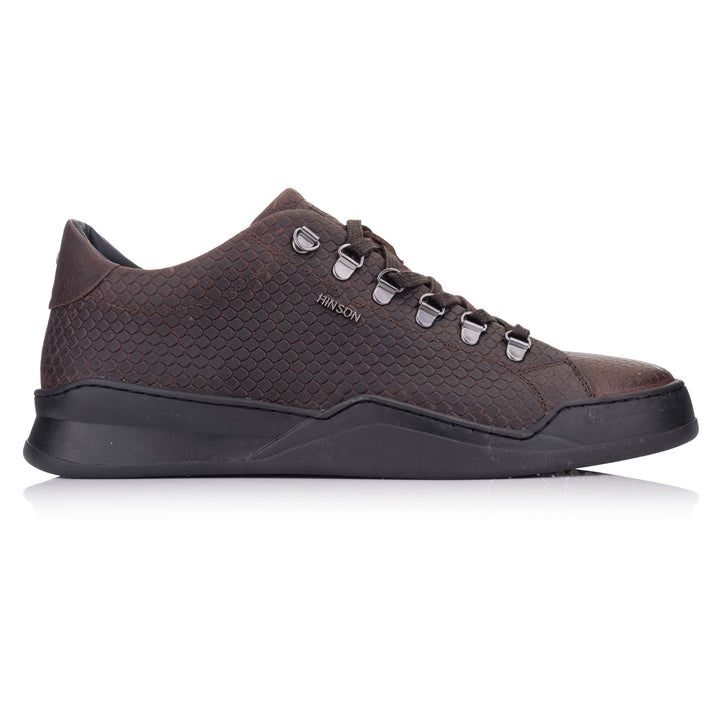 HINSON Sneaker Maro | Allin Dragon Low BS Dk.Brown - side