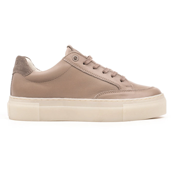 CAYENNE RETRO LOW Taupe Leather Milled