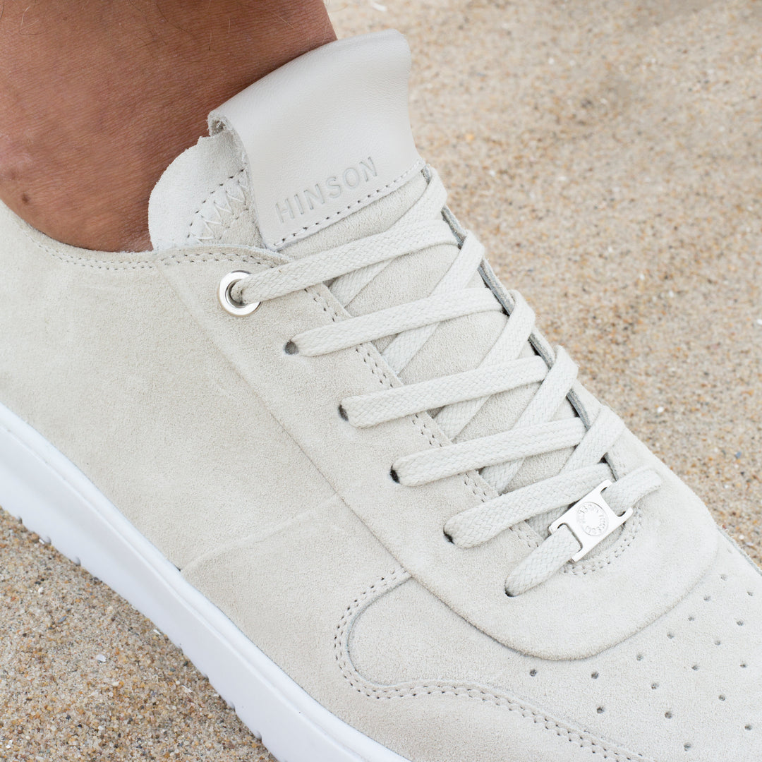 BENNET GETAWAY LOW White Leather Suede