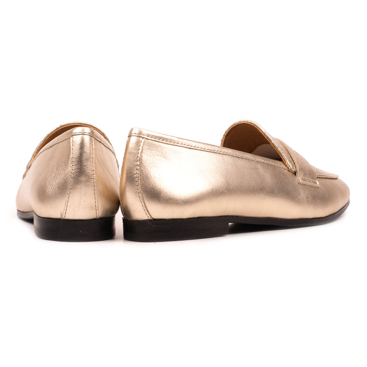 AMPARO LOAFER Gold Leather Perforated