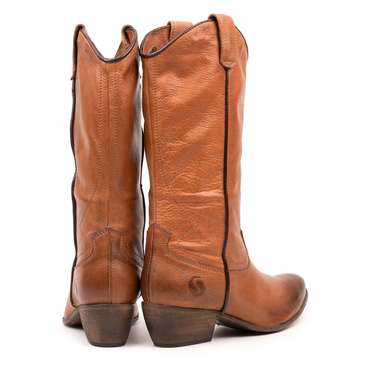 DANIELA WESTERN HIGH Cuoio Leather