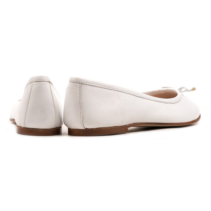 ALICE ESSENTIAL BALLERINA White Leather Milled