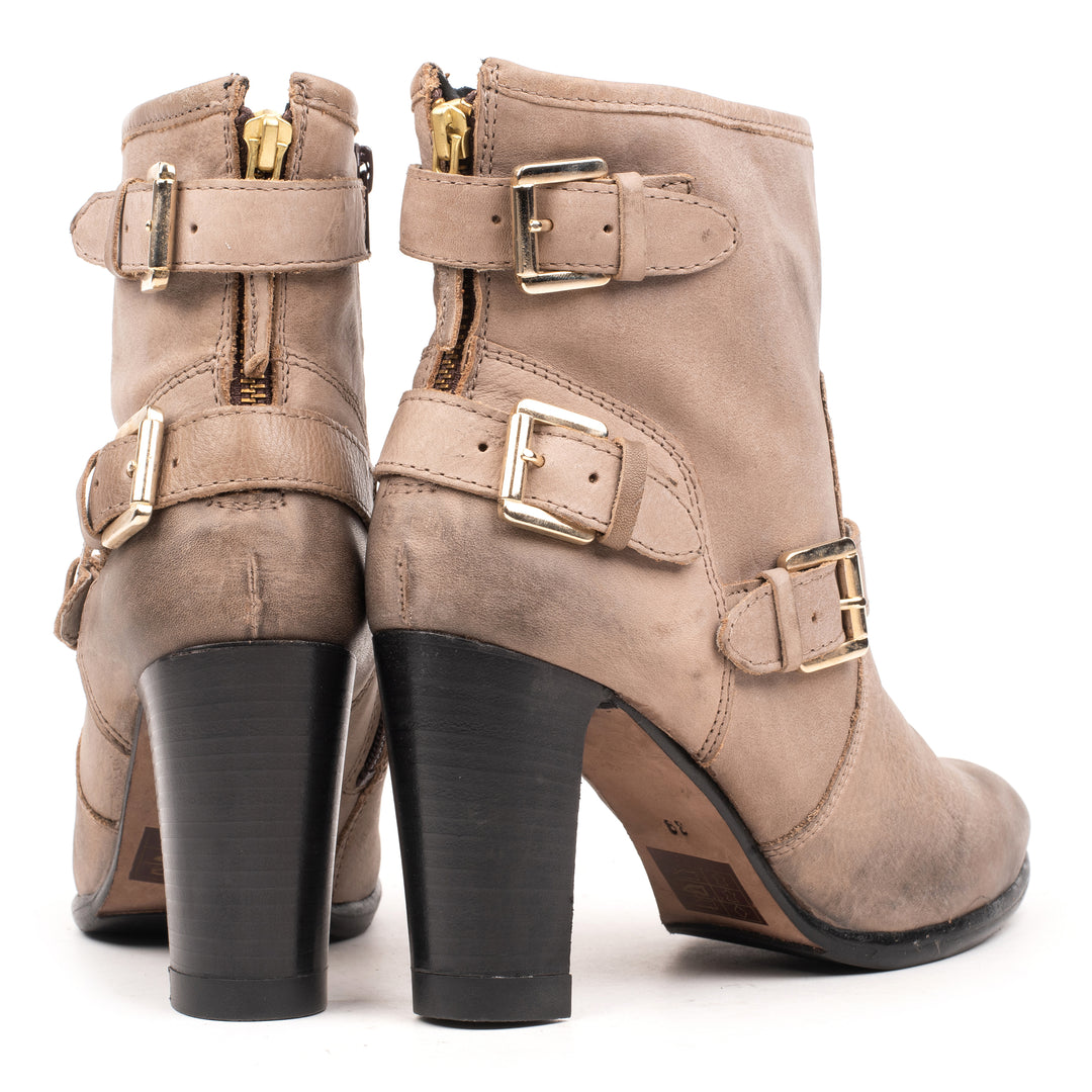DINA STRAP BOOT Grey Nubuck