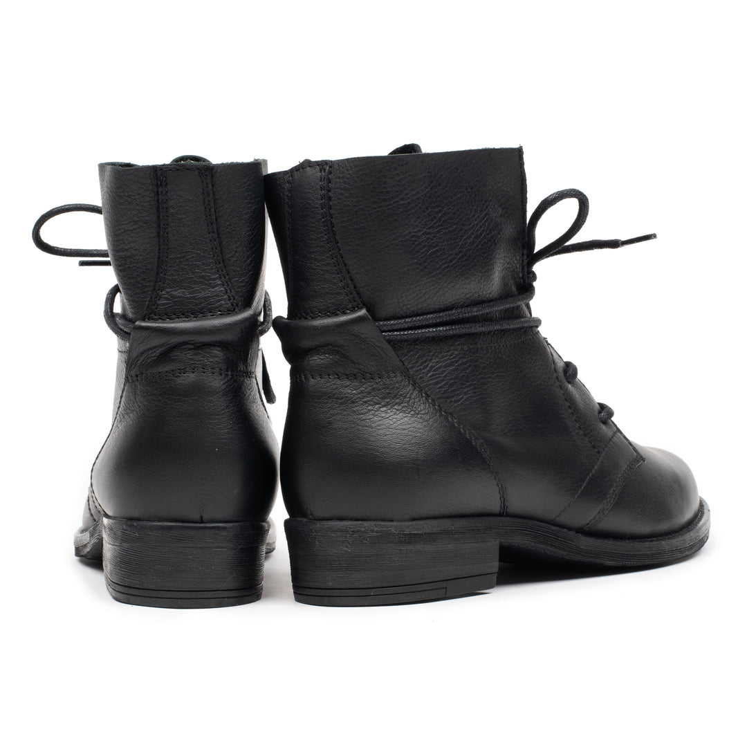 NEW LEVA 2 LACE Black Leather Milled