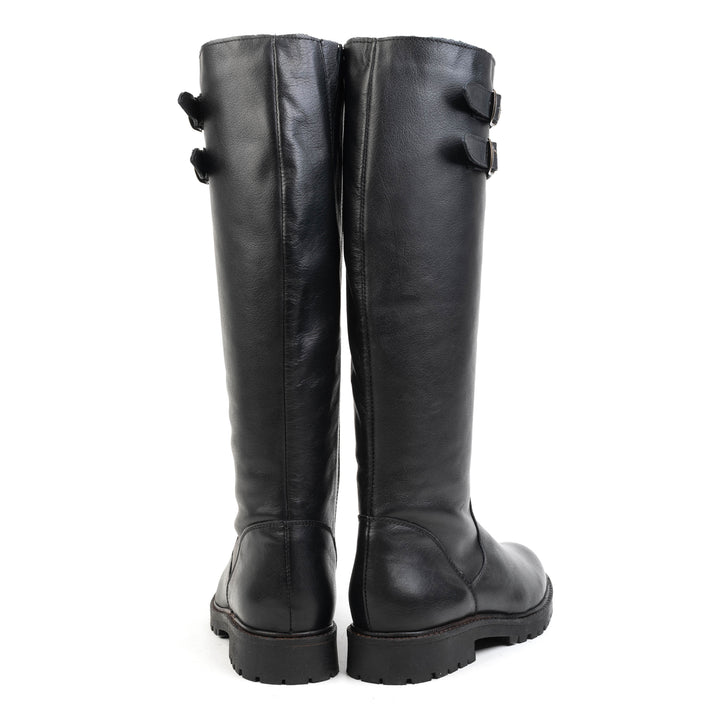 PLAZA HIGH LEG BOOT Black Leather