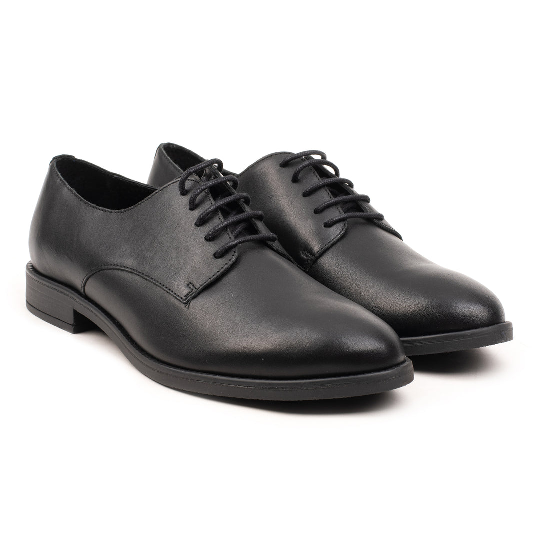 DAISA SHOE Black Leather Plain