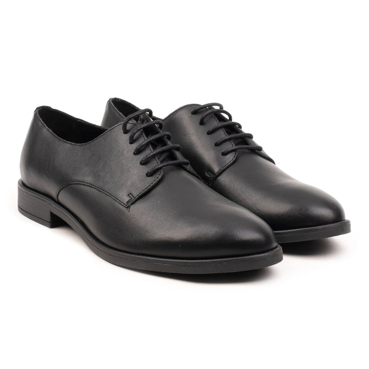 DAISA SHOE Black Leather Plain