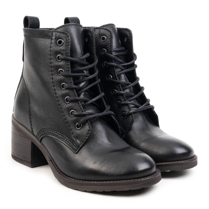 ANNIE ANKLE LACE BOOT Black Leather N