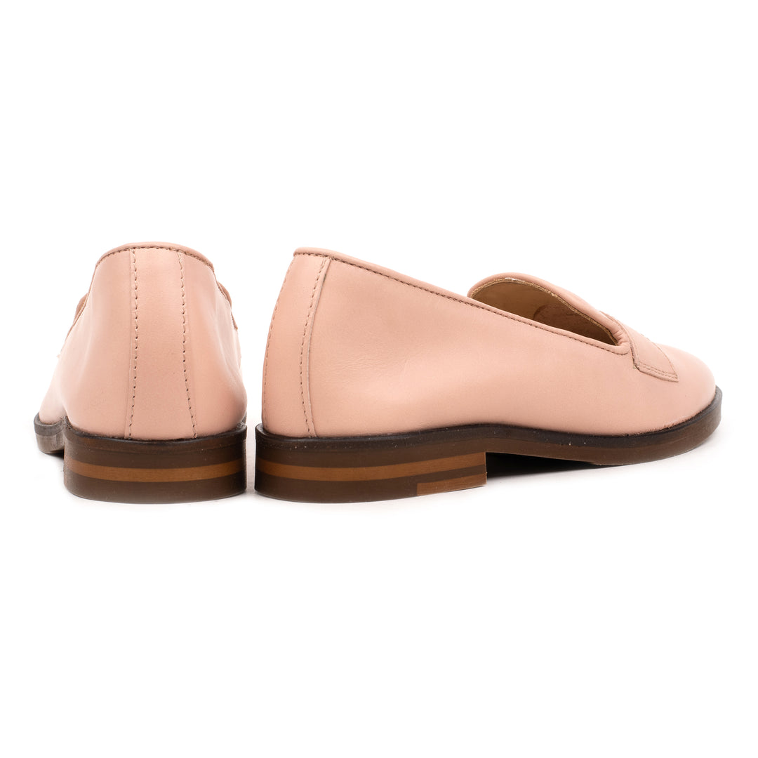 OMNIO Balerini Roz | Leona Loafer Strap Pink Leather - b