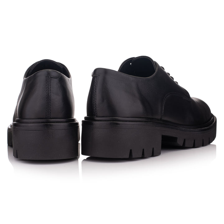 LAURIE DERBY LACE UP Black Leather