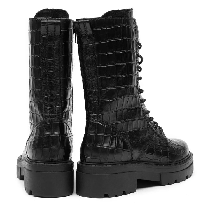 SHARI COMBAT HIGH Black Coda 2 Embossed