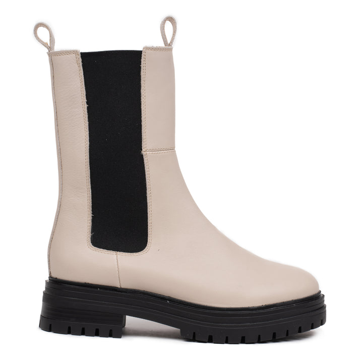 LEYTON HIGH CHELSEA/Beige Combi Leather
