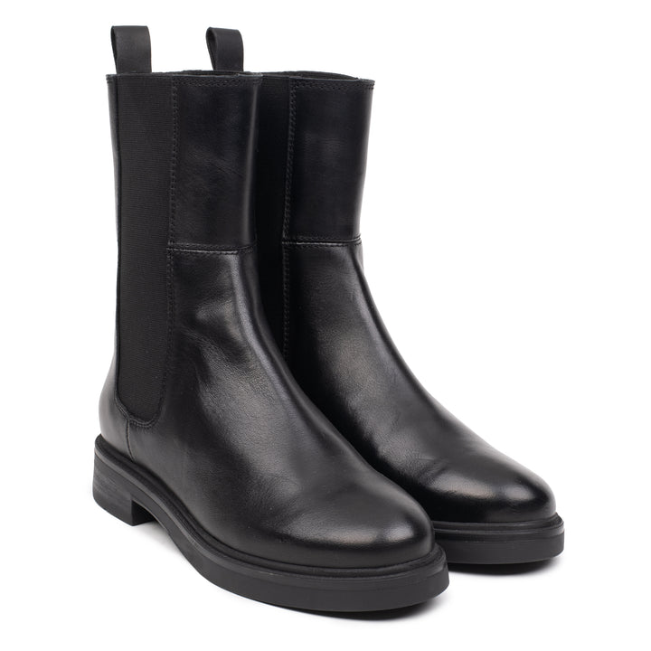 TERSA CHELSEA HIGH Black Leather
