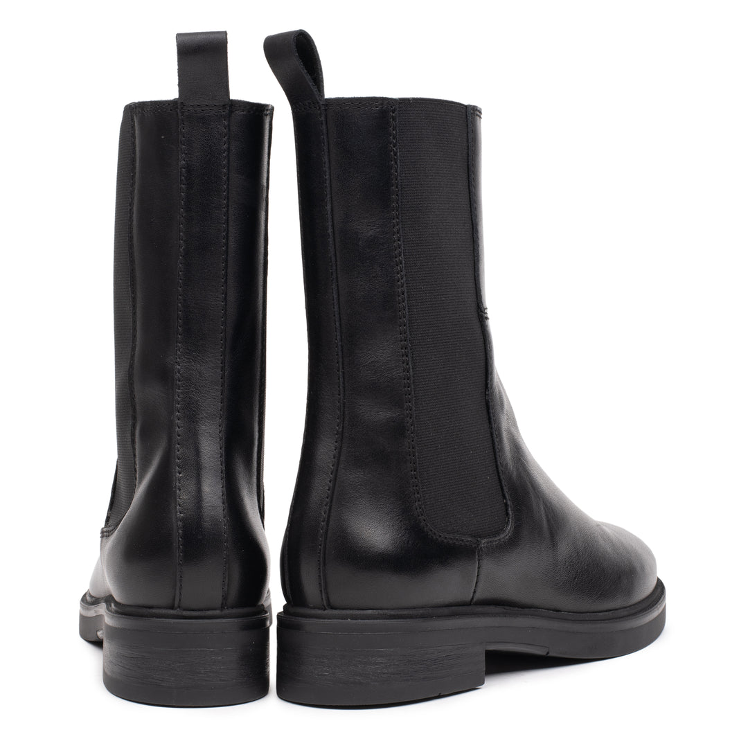 TERSA CHELSEA HIGH Black Leather