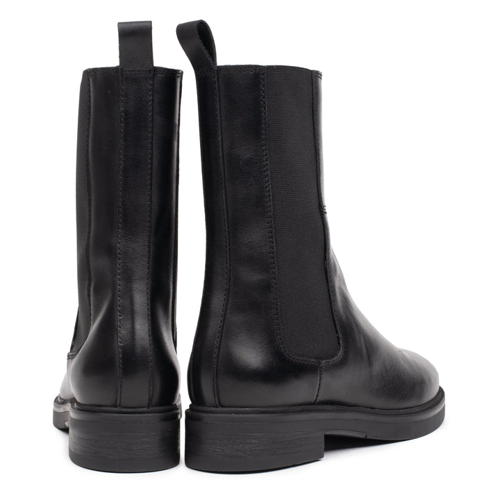 TERSA CHELSEA HIGH Black Leather