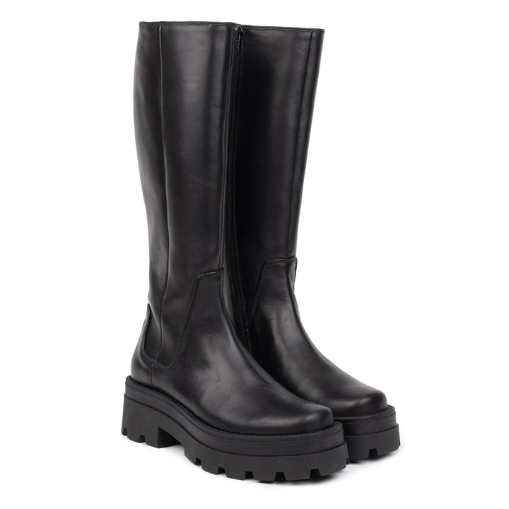 PANAMERA HIGH BOOT Black Leather