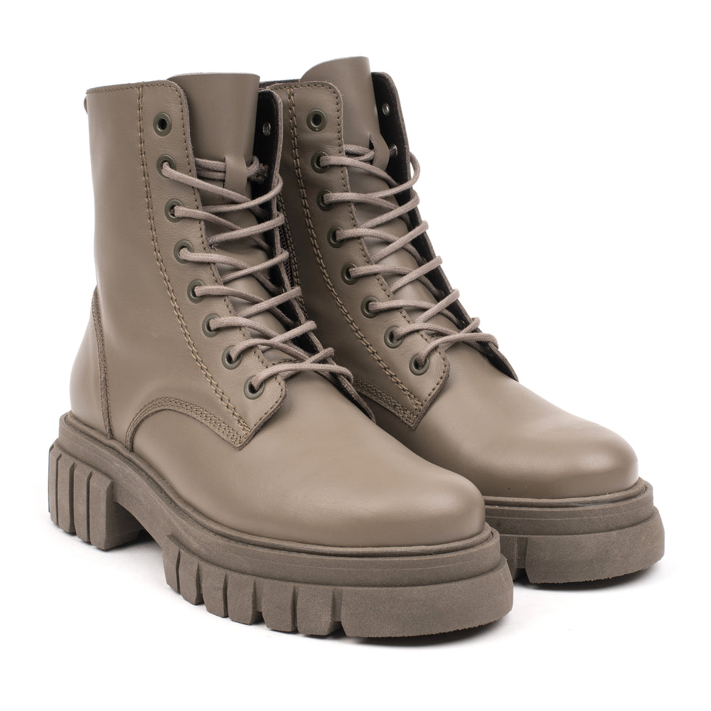 OMNIO Ghete Olive | Loreta Ankle Boot Olive Leather Milled - f