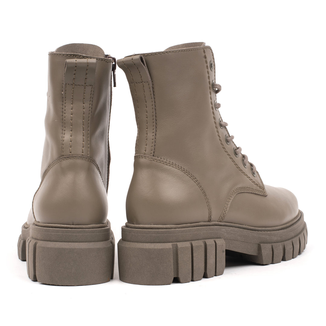 OMNIO Ghete Olive | Loreta Ankle Boot Olive Leather Milled - b