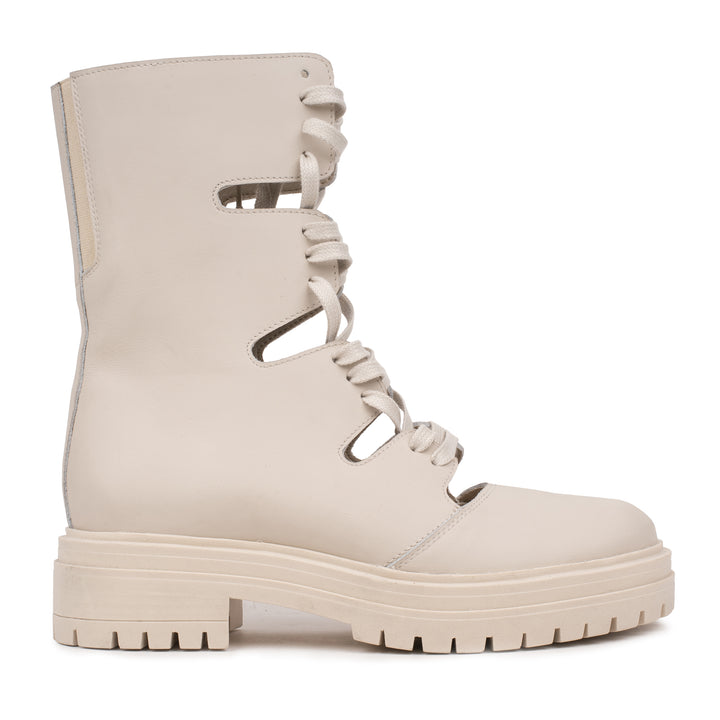 OMNIO Ghete Bej | Leyton Cut Out Combat Ice Leather - s