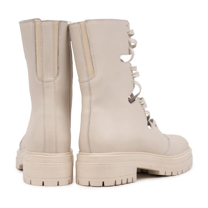 OMNIO Ghete Bej | Leyton Cut Out Combat Ice Leather - b