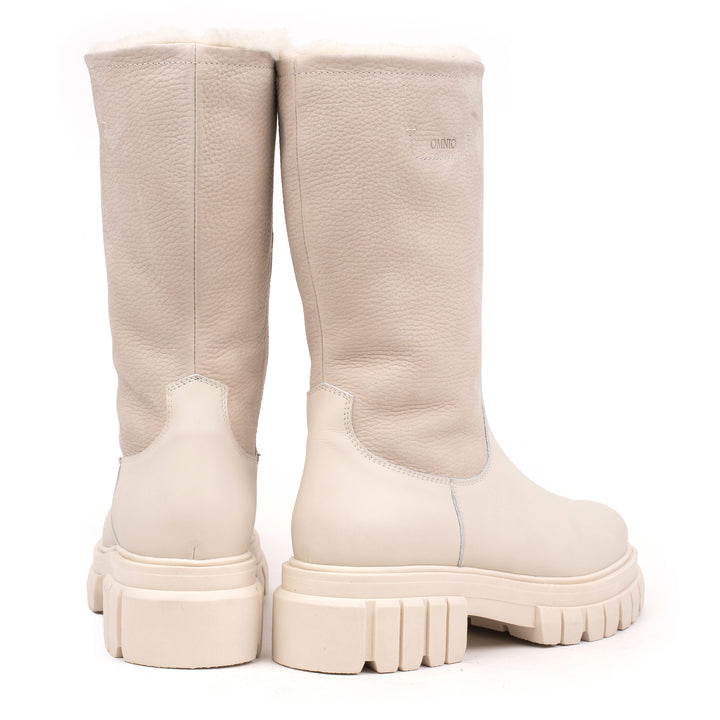 OMNIO Cizme Albe | Loreta Warm Boot Ice Leather - b