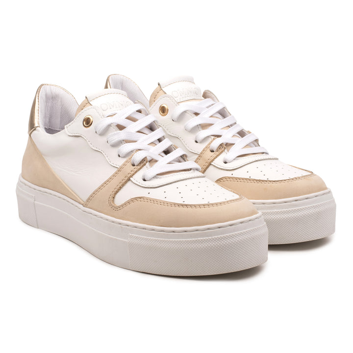 OMNIO Sneaker Alb/Bej/Auriu | Cayenne Classic White/Beige/Gold - f
