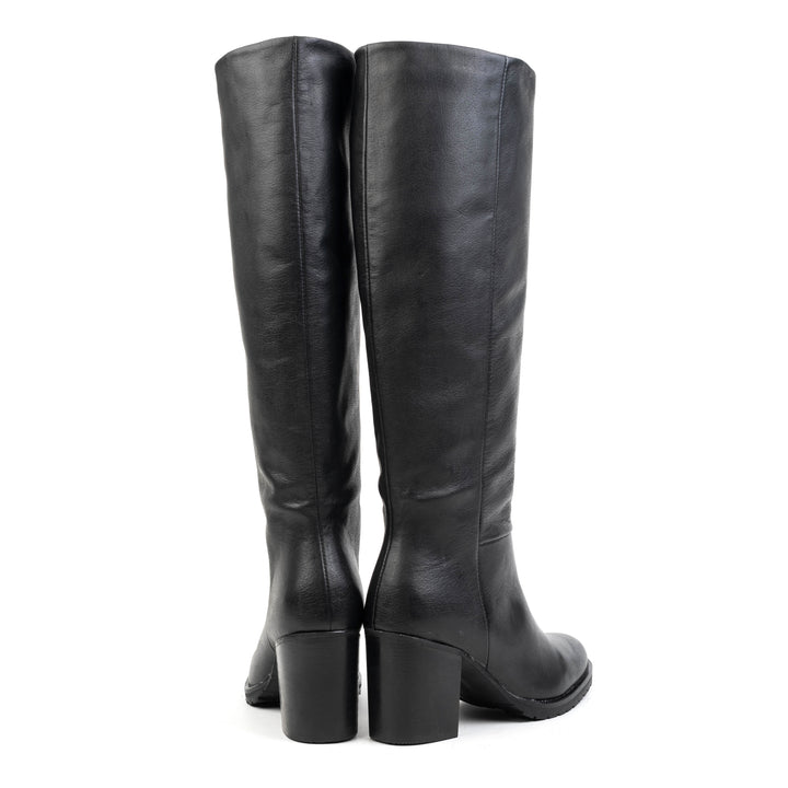 NEW BIANCA HIGH LEG Black Leather