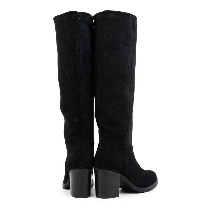 NEW BIANCA HIGH LEG Black Suede