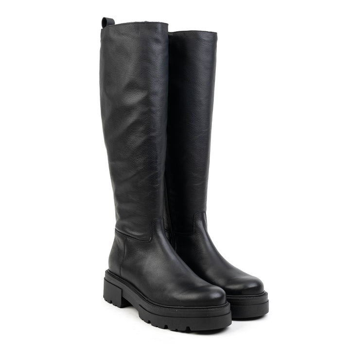 SHARI HIGH BOOT Black Leather